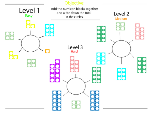 Numicon Addition Worksheet