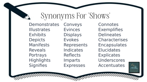 essay words for show