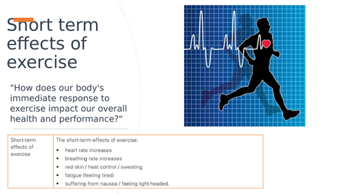 Short term effects of exercise IGCSE Physical education complete lesson