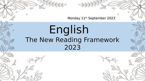 New Reading Framework Powerpoint