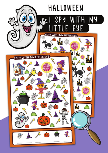I Spy Halloween Search and Find Activity | Halloween Printable Game for Kids