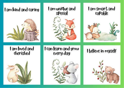 Affirmation cards for children
