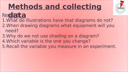 KS3 - Methods and collecting data lesson