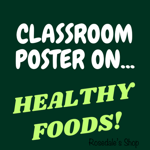 "Healthy Foods are my Fuel" POSTER for Classroom Decor or Home 