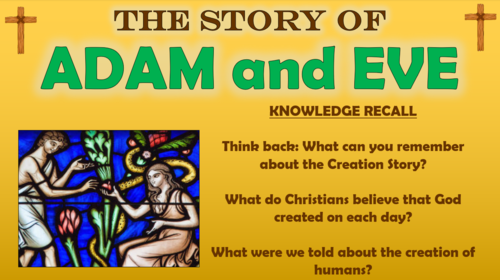 Adam and Eve - Assembly/ Collective Worship!