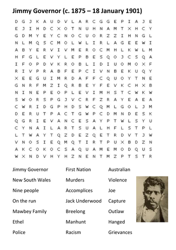 Jimmy Governor Word Search
