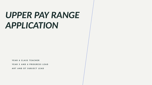 Upper Pay Range Application model for Primary School
