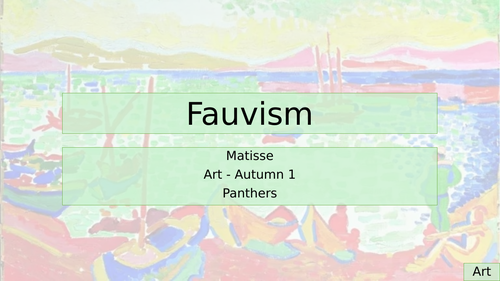 Art Unit of Work - Fauvism - Henri Matisse