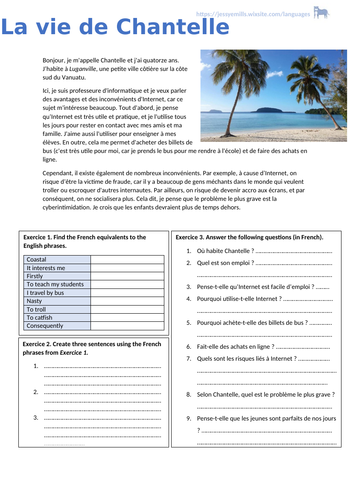 French Reading Comprehension - Technology