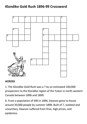 Klondike Gold Rush Crossword