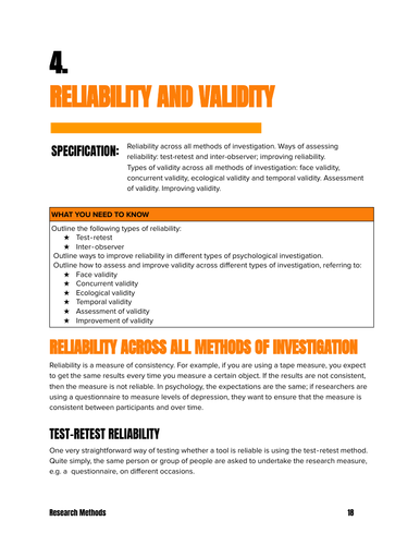 AQA Psychology - Reliability and Validity [A-Level Psychology]