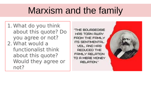 Functions of the family - Marxism