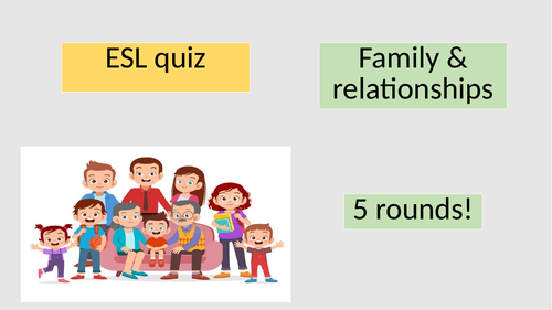 ESL Family and relationships Quiz