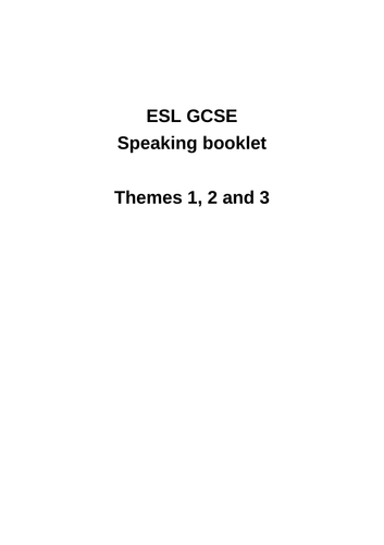 ESL GCSE General conversation questions