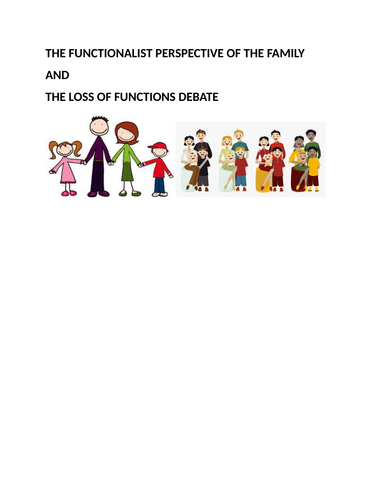 Functionalism and the Family sociology 9699