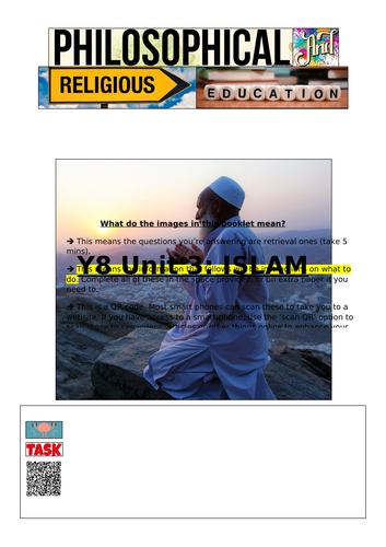 Booklet 3 Y8 RE curriculum- Islam