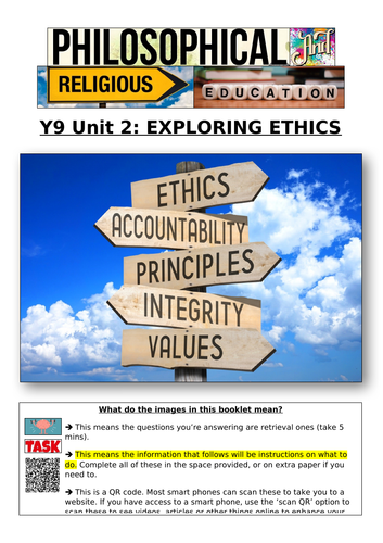 Booklet 2 Y9 RE curriculum- Exploring Ethics