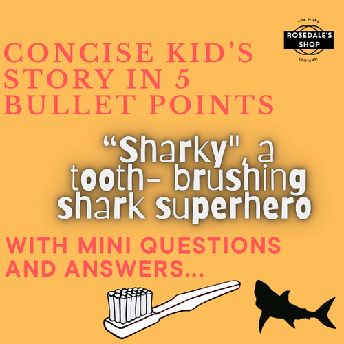 BulletPoint Story on: Shark Tooth-Brushing Superhero with Worksheet & Answers