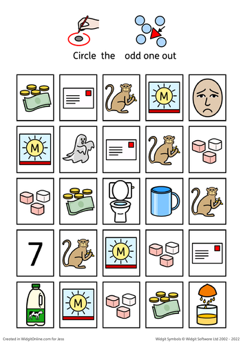 SEND Phonics- Odd one out inital sounds worksheets