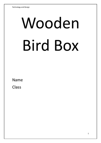 Wooden Bird Box