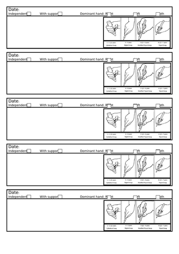 Name writing tracker EYFS