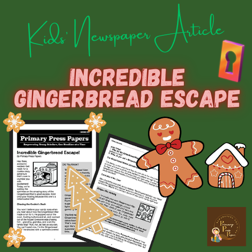 Incredible Gingerbread Escape! Reading Adventure and Activity for Kids!