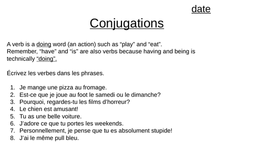Conjugation with IR and RE verbs