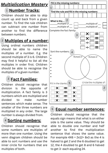 X4 Multiplication Mastery (Homework option)