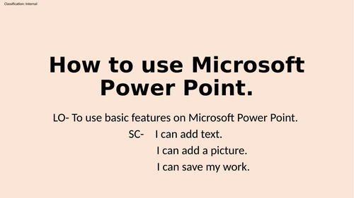 How to use MS Power Point for KS1