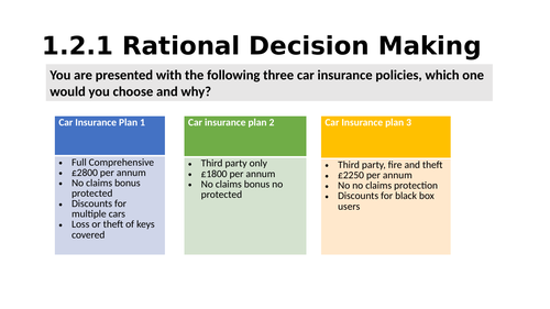 1.2.1 Rational Decision Making