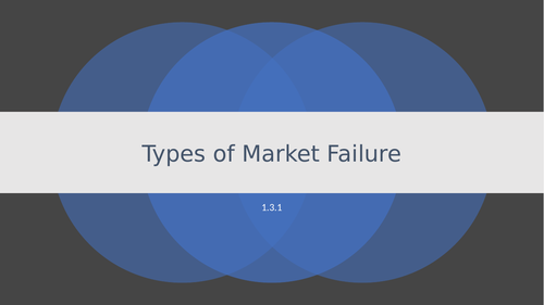 Market Failure and Externalities