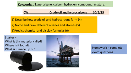 Hydrocarbons and crude oil GCSE CHEM