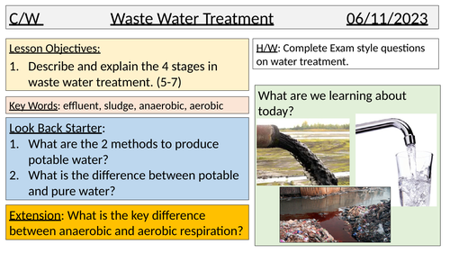 Waste water treatment  GCSE Chem