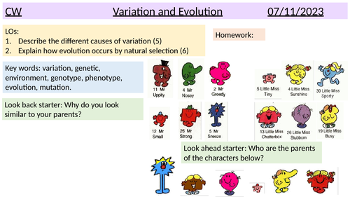 Variation and evolution