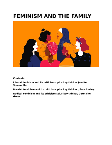 Feminism and the family class notes Sociology 9699