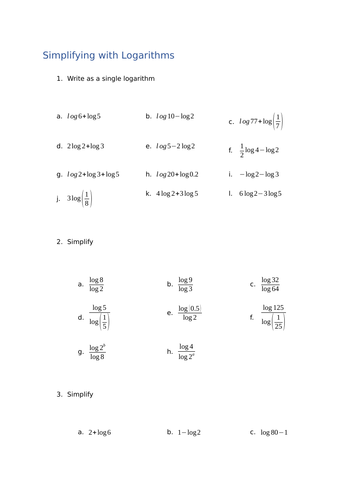 Log laws revision