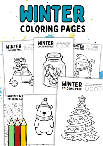 Winter Coloring Pages - Coloring Sheets - Winter Activities.