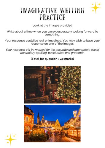Festive Imaginative Writing Task - Edexcel GCSE English Language Paper 1