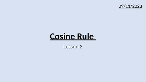 Cosine Rule Powerpoint