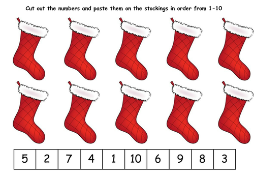 Christmas stocking numbers
