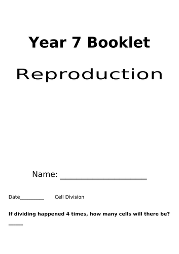 reproduction topic worksheets