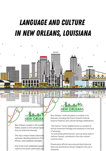 Language and Culture in New Orleans, Louisiana.
