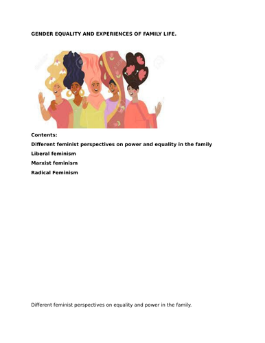 Gender Equality and Experiences of family life