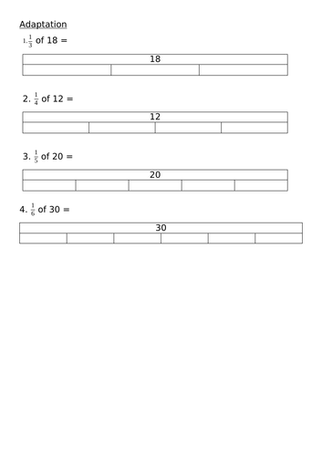 Fractions of amounts