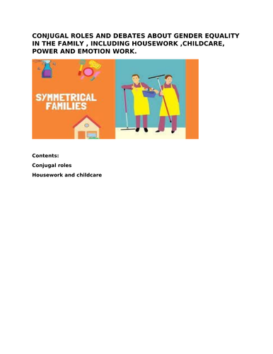 Conjugal roles and Debates about family life