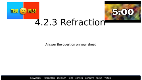 Refraction ( Y7 physics)