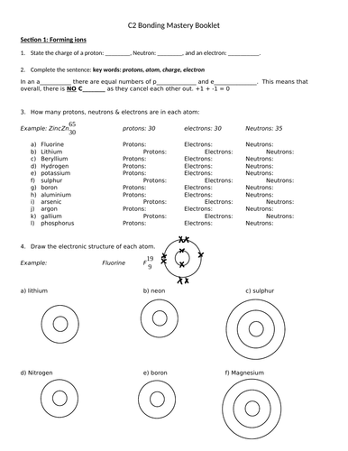 C2 Bonding booklet - Low ability
