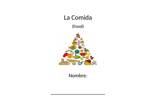 La Comida (Food) Booklet