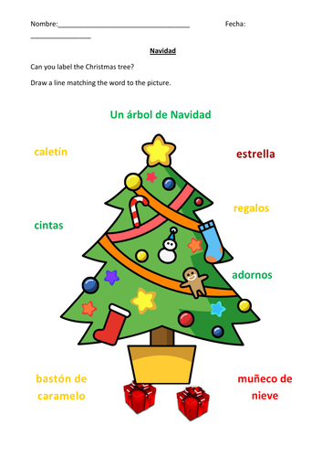 Etiquetar el árbol de navidad LA
