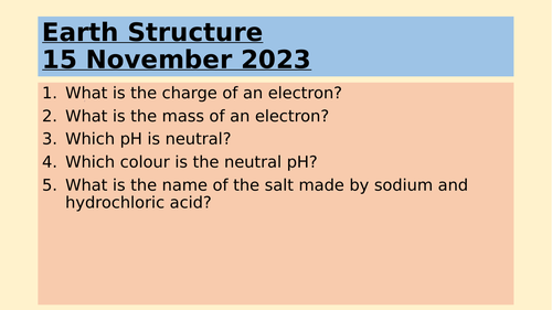 KS3 The earth structure, Rocks, Weathering and Erosion and Rock Cycle series of lessons